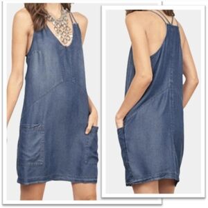 Abercrombie and Fitch Chambray Strappy Tunic Dress with Pockets